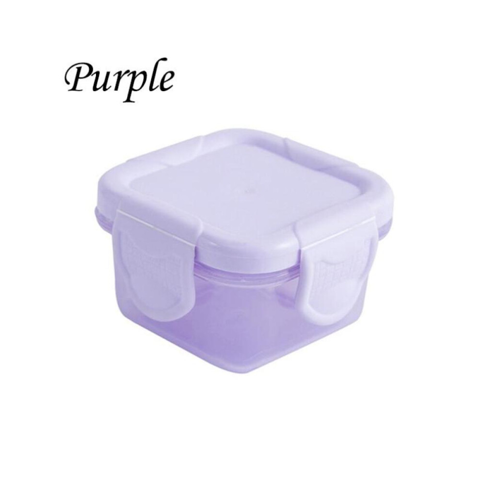 (purple) Food Storage Container Small Plastic Moisture-proof Containers Mini Kitchen Storage Box With Leakproof Lid Kitchen Accessories