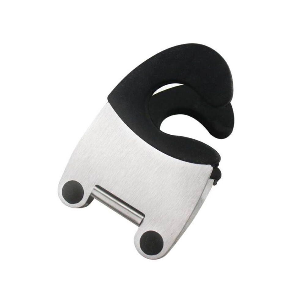 Stainless Steel Pot Clip Scoop Clamp Tongs Holder for Pot Pan Spoon Holder Spatula Storage Rack Utensils for Kitchen Hot Pad Stonego Kitchen Tool
