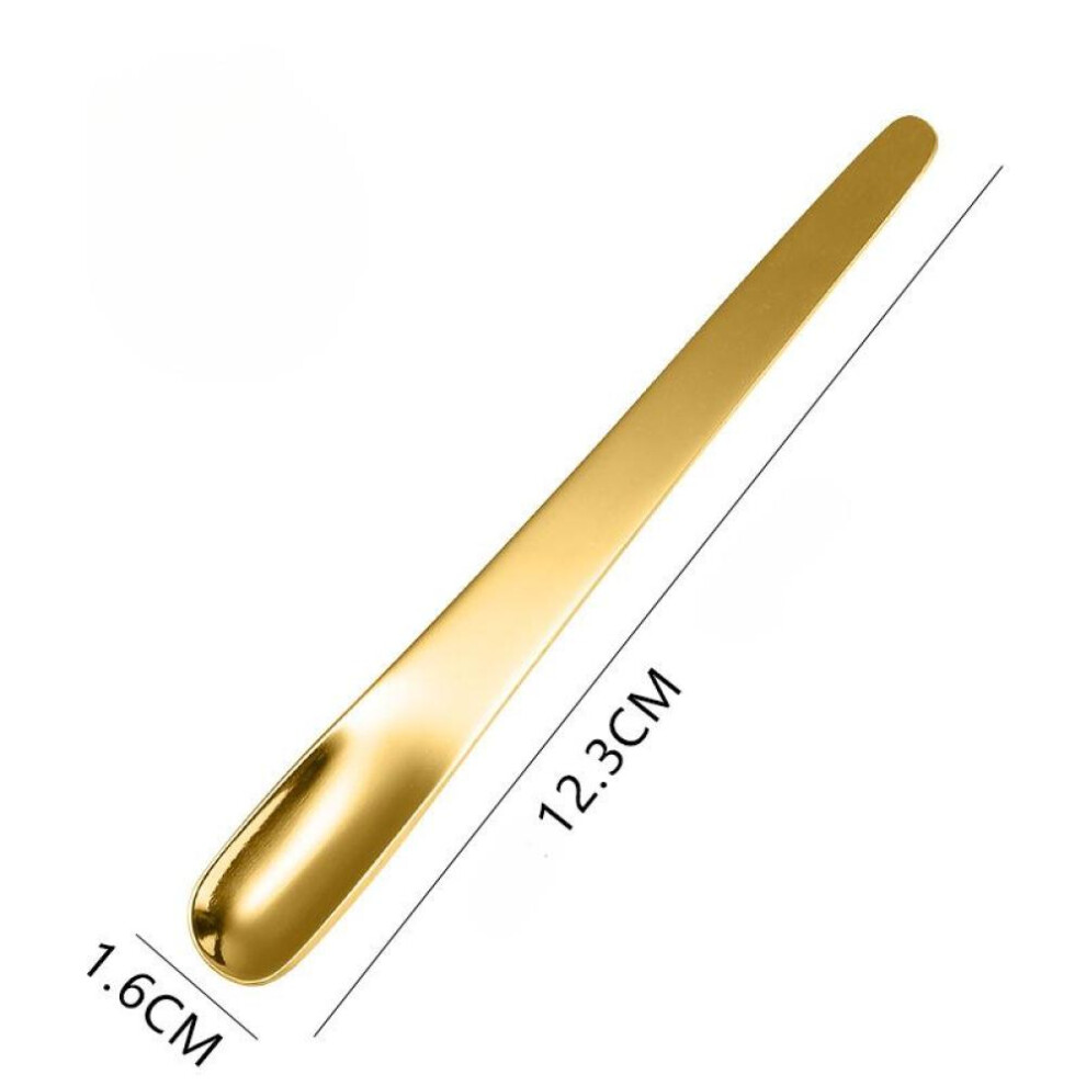 (silver) Tea Spoon Stainless Steel Flat Spoon Coffee Spoon Dessert Small Coffee Scoop Mixer Stirring Bar Spoon Kitchen Tableware