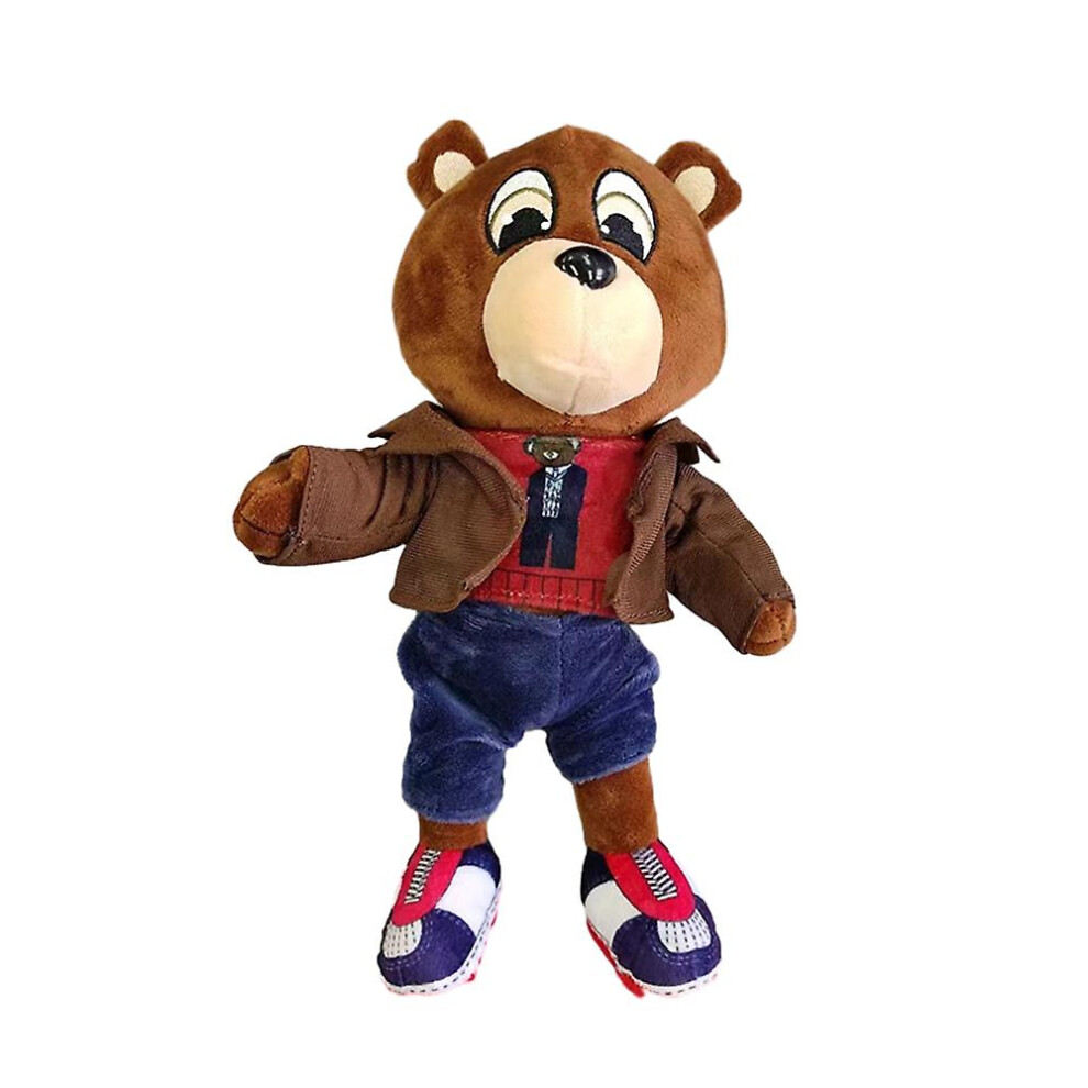 (C) Kanye Teddy Bear Plush Doll West Graduation Teddy Bear Gift Stuffed Animal Toys