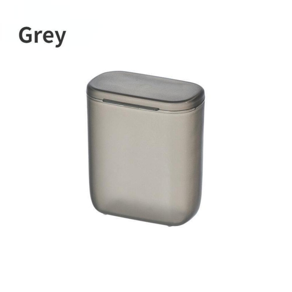 (Grey) Data Cable Storage Box Dust-proof Headphone Organizer Box With Cover Clear Cable Wire Container Box For Home Office