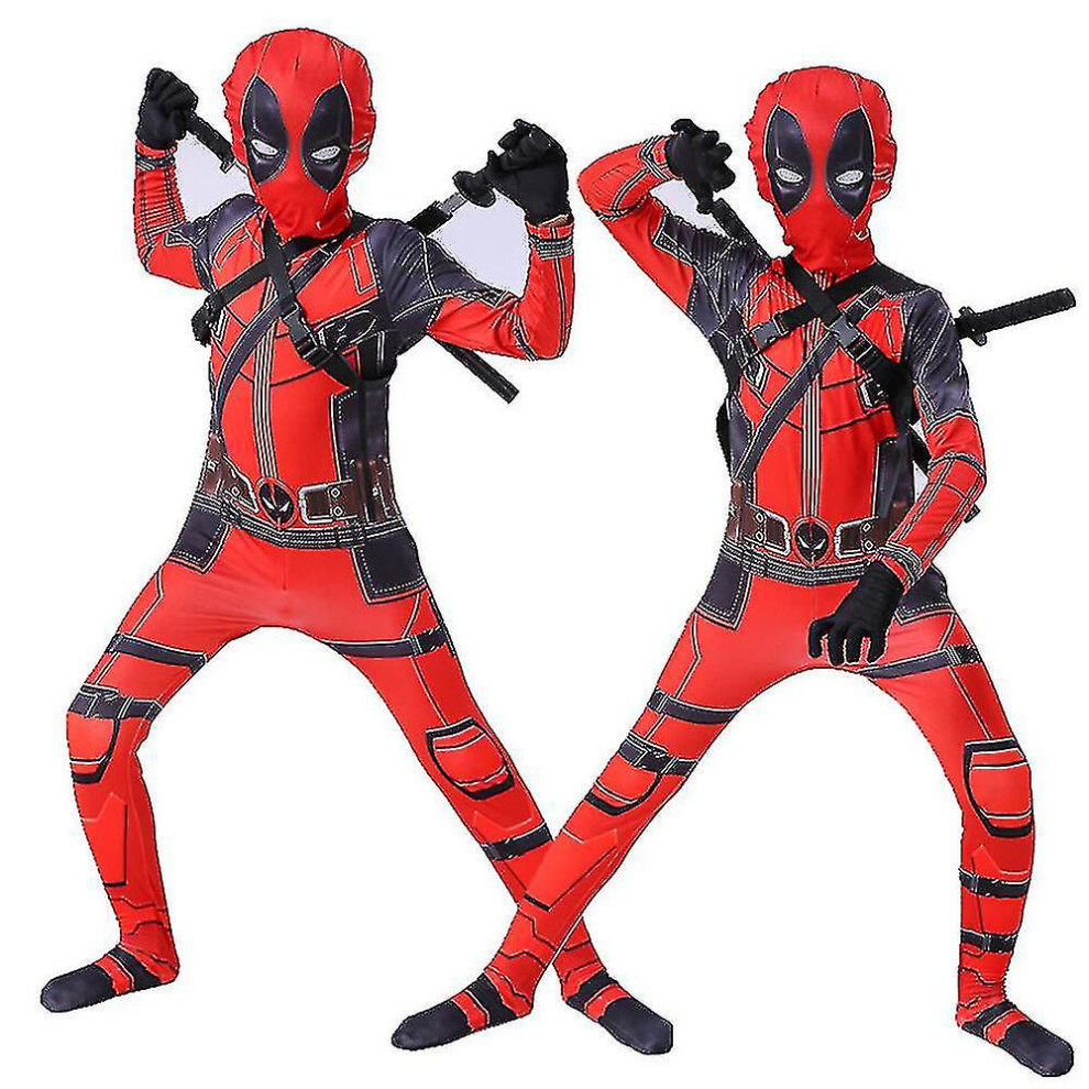 (6-7Years(130cm)) Kids Boys Deadpool Superhero Halloween Party Costume Fancy Dress Gift_y