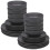 (32 Pcs Black) Coloured Stone Ceramic Plates Pasta Bowls Set 1