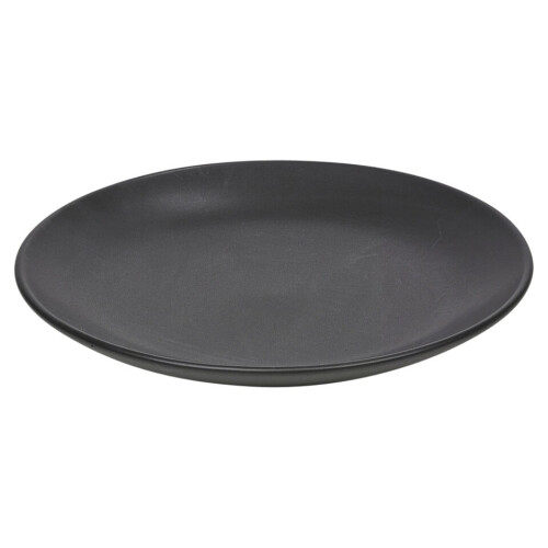 (32 Pcs Black) Coloured Stone Ceramic Plates Pasta Bowls Set 2