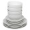 (32 Pcs White) Coloured Stone Ceramic Plates Pasta Bowls Set 3