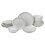 (32 Pcs White) Coloured Stone Ceramic Plates Pasta Bowls Set 7