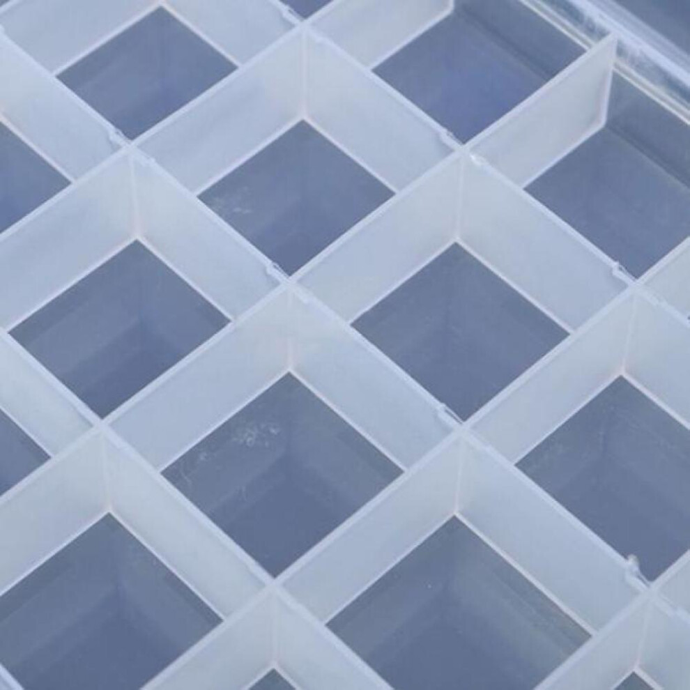 24 Compartments Plastic Box Case Jewelry Bead Storage Container Craft Organizer