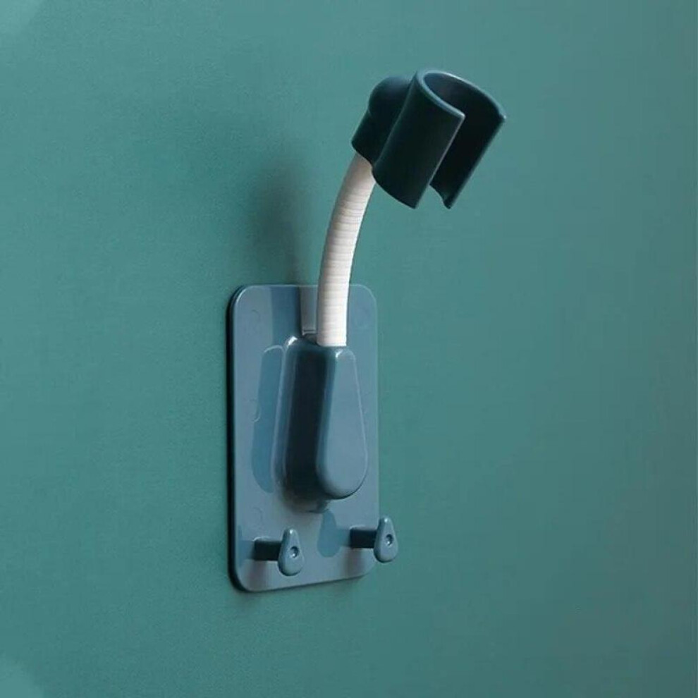 (Blue) 360Â Rotation Shower Head Holder Adjustable Self-Adhesive Bracket Wall Mount Hooks SPA Bathroom Universal Storage Stand Tools