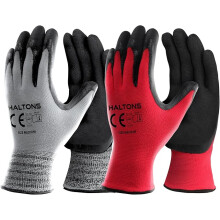 "Haltons Latex & Polyester Work Gloves Durable Gardening Gloves