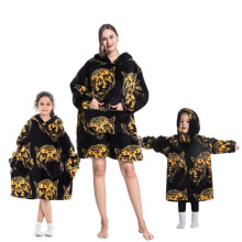 (3, XL (140cm)) Girls' Blanket Hoodies cartoon pajam warm pullover