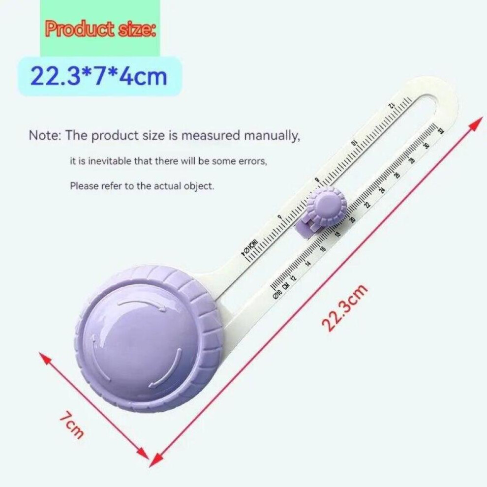 (Purple) 1pcs Handmade Rotary Circular Paper Cutter