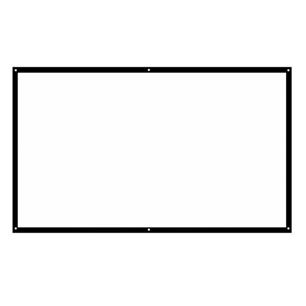 (White, 100-inch) 120-inch 16:9 Projector Screen Portable HD Projection Screen Foldable Wall Mounted for Home Theater