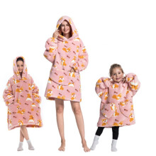 (13, M (75cm)) Girls' Blanket Hoodies cartoon pajam warm pullover