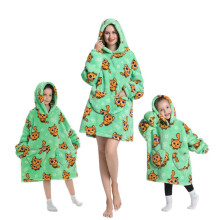 (14, L (90cm)) Girls' Blanket Hoodies cartoon pajam warm pullover