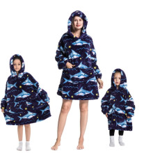(22, L (90cm)) Girls' Blanket Hoodies cartoon pajam warm pullover
