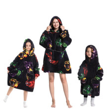 (23, S (60cm)) Girls' Blanket Hoodies cartoon pajam warm pullover