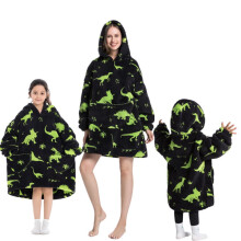 (24, M (75cm)) Girls' Blanket Hoodies cartoon pajam warm pullover