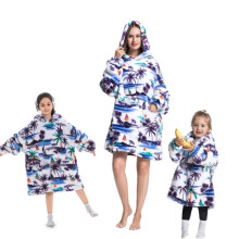 (25, L (90cm)) Girls' Blanket Hoodies cartoon pajam warm pullover