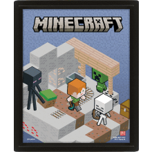 Minecraft Terrain Framed 3D Picture Official Licensed Product