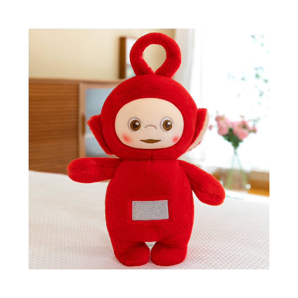 (Red) 4pcs/set 30cm Teletubbies Dipsy Po Tinky Winky Laalaa Plush Toy Standing Doll Kid Xmas Gift