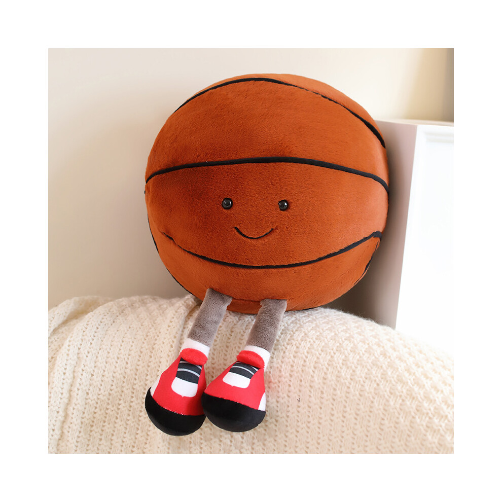 (Basketball) Funny Soccer Basketball Plush Toy Huggable Ball Doll Pillow