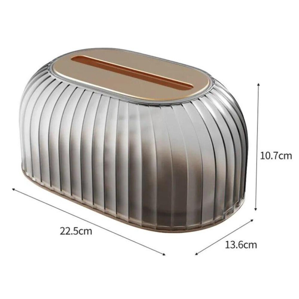 (Black) Nordic Striped Tissue Box Holder Toilet Paper Box Table Napkin Holder Car Tissue Paper Dispenser Home Decoration High Quality