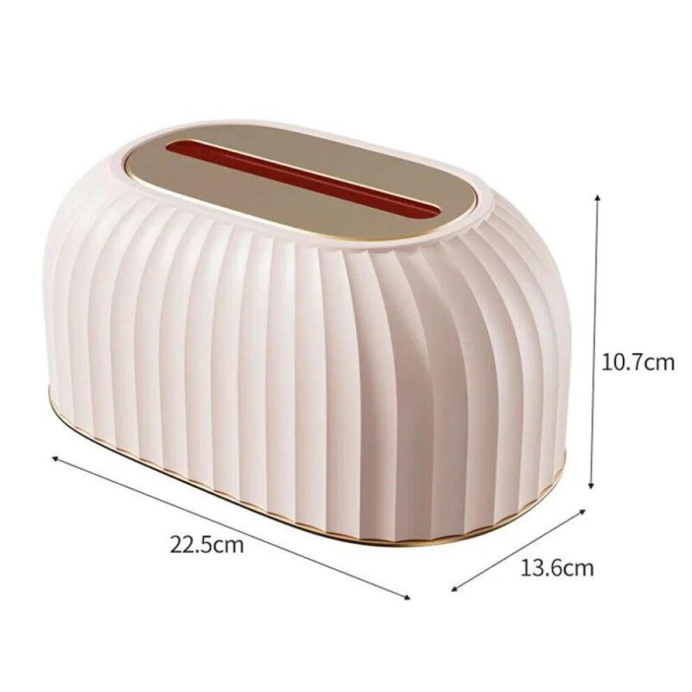 (Pink) Nordic Striped Tissue Box Holder Toilet Paper Box Table Napkin Holder Car Tissue Paper Dispenser Home Decoration High Quality