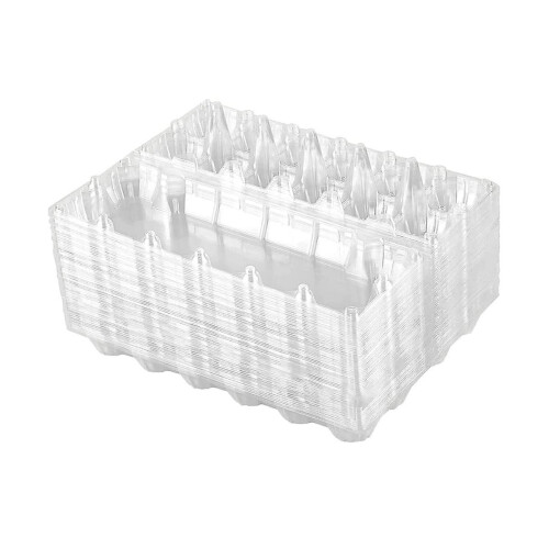 60 Pack Plastic Egg Cartons Bulk One Dozen Clear Empty Egg Cartons For Chicken Eggs