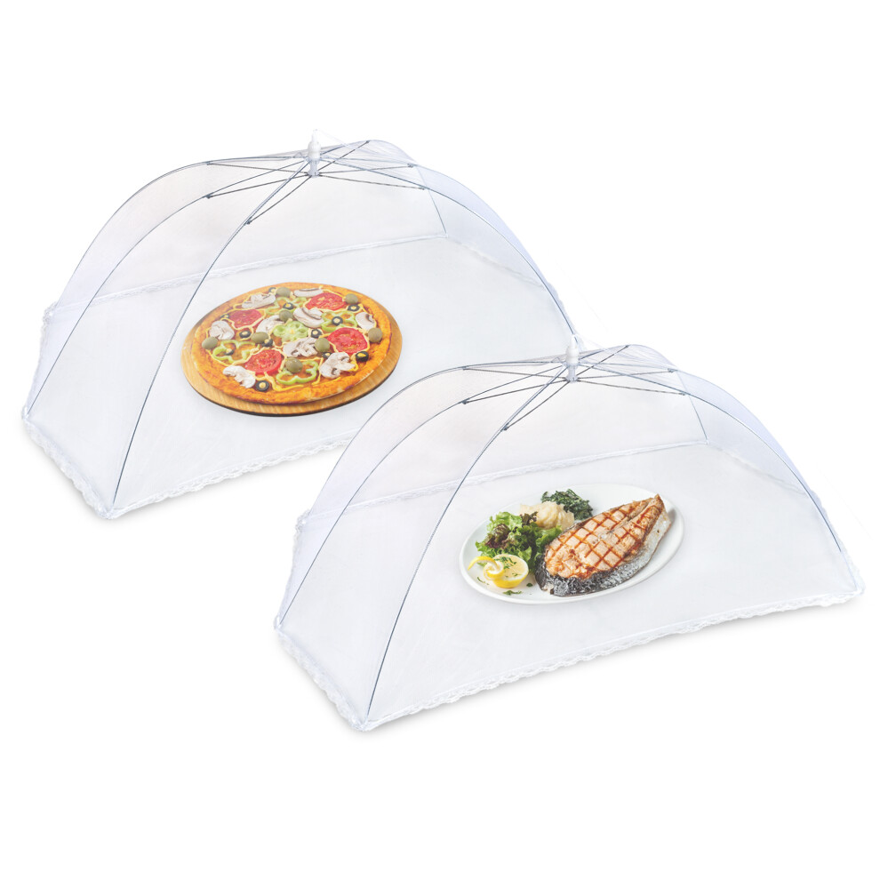 Mesh Umbrella Food Cover Outdoor Garden Net with Flower Lace Design