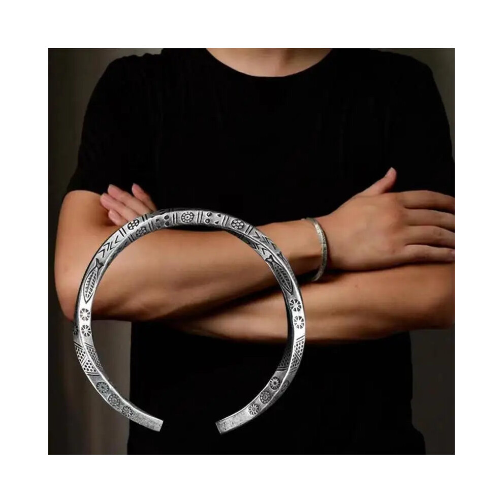 (AL12808) Retro Tibetan Six Character Mantra Bracelet Scripture Lotus Opening Bracelet