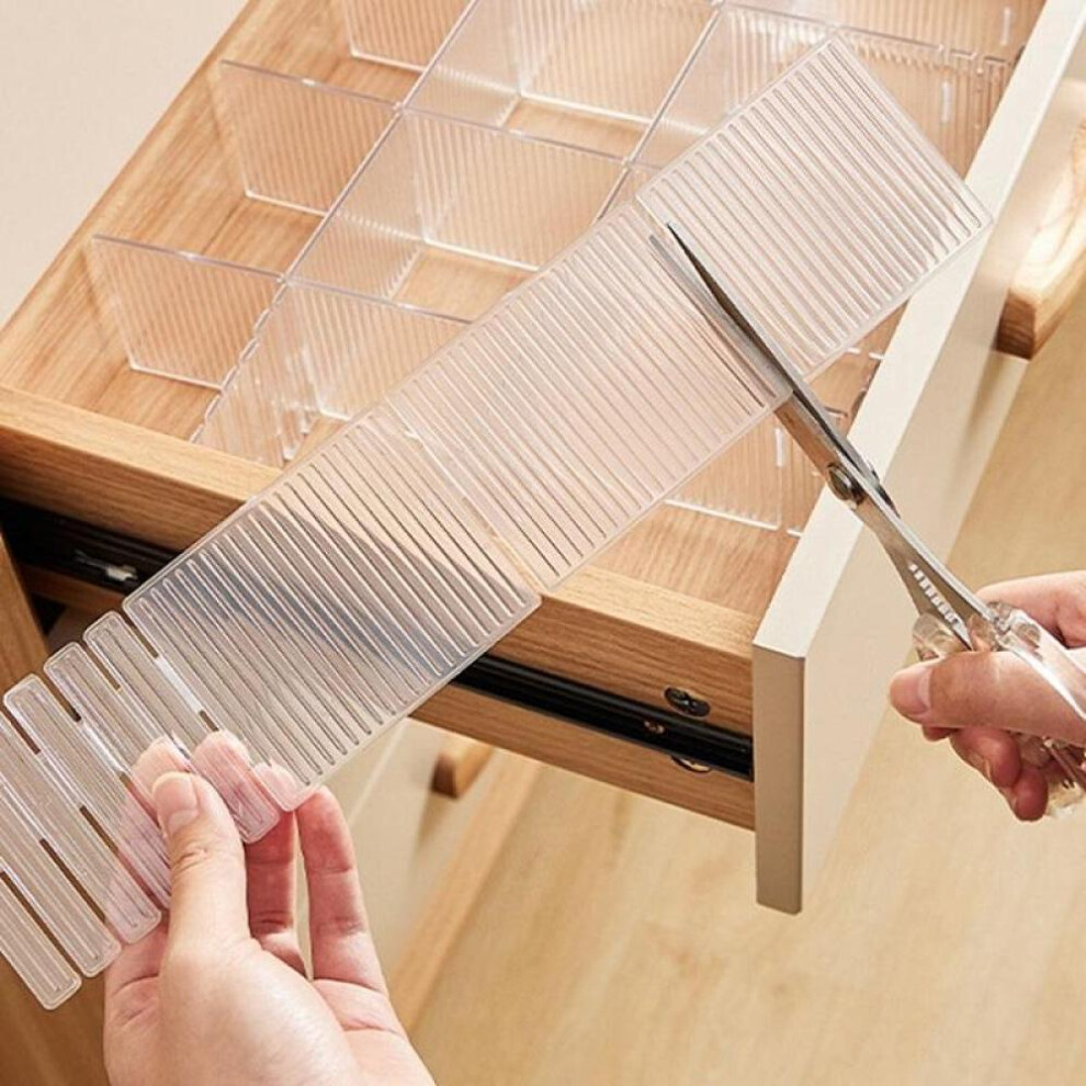 4PCS Drawer Divider Adjustable Free Combination Partition Storage Shelves Wardrobe Closet Separator For Underwear Socks Storage