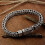 (18cm, E028) Mens Bracelet Personality Peace Pattern Retro Hipster Key Pattern Buckle 10