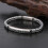 (18cm, E028) Mens Bracelet Personality Peace Pattern Retro Hipster Key Pattern Buckle 1