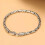 (18cm, E056) Mens Bracelet Personality Peace Pattern Retro Hipster Key Pattern Buckle 12