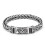 (22cm, E056) Mens Bracelet Personality Peace Pattern Retro Hipster Key Pattern Buckle 9