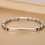 (22cm, E056) Mens Bracelet Personality Peace Pattern Retro Hipster Key Pattern Buckle 6