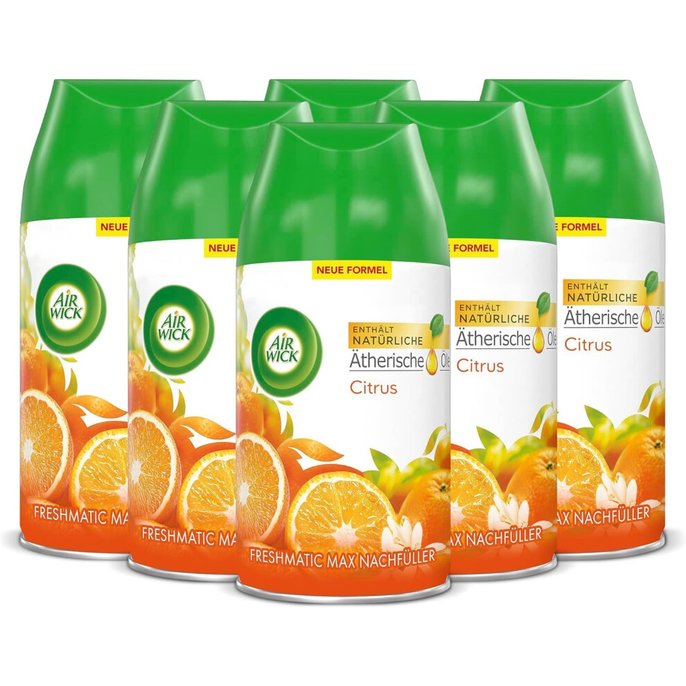 6 x Air Wick Freshmatic Max Automatic Spray Refill 250ml - Citrus