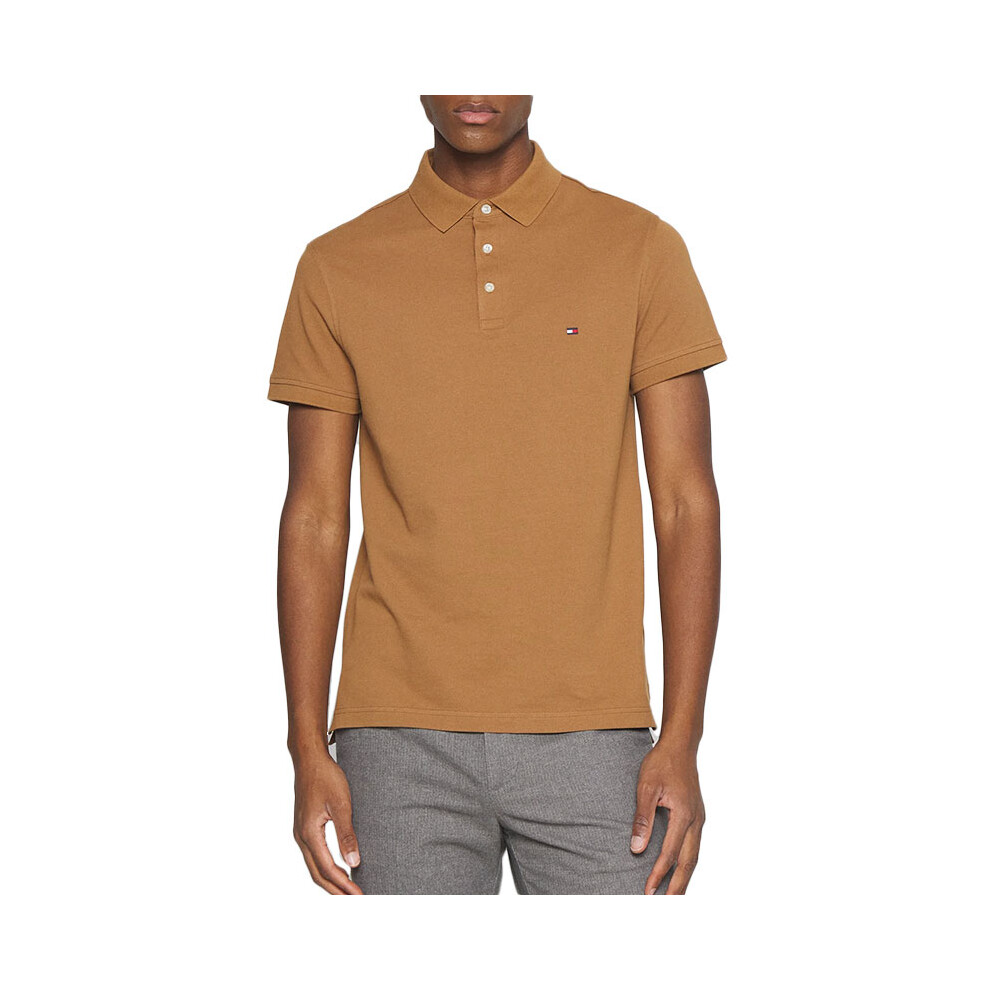 Tommy Hilfiger (Beige, Xs) Mens Polo Shirts 1985 Cotton T-Shirt Cream