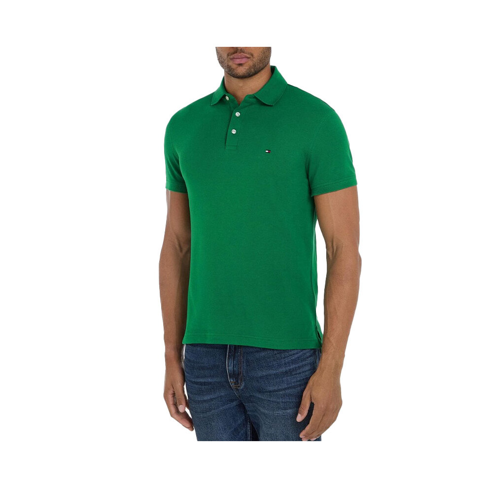 (Green, M) Tommy Hilfiger Mens Polo Shirts 1985 Cotton T-Shirt