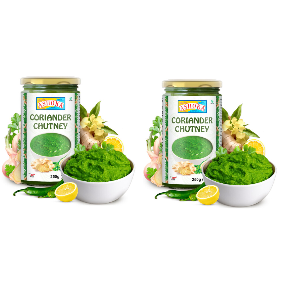 (Pack of 2) Ashoka Coriander Chutney 250g - Dip & Spread