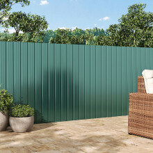 (Dark Green) Set of 12 Steel Corrugated Panels for Roofing, Carports, Tool Sheds, Wall Cladding