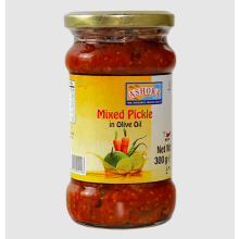 (Pack of 1) Ashoka Olive Oil Mixed Pickles 300g - For Meals