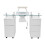 Living And Home Professional Mobile Manicure Table on Wheels with Dust Collector 2