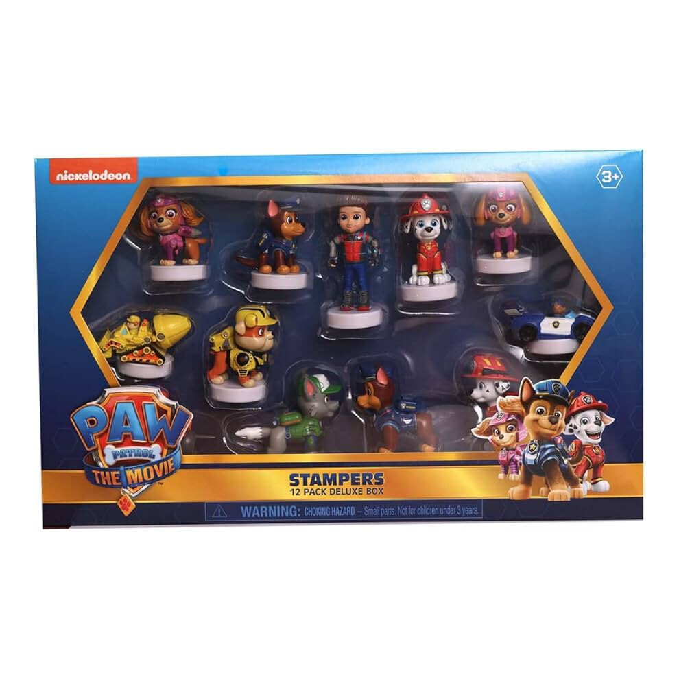 Paw Patrol Stampers 12 Pack Deluxe Box Nickelodeon The Movie