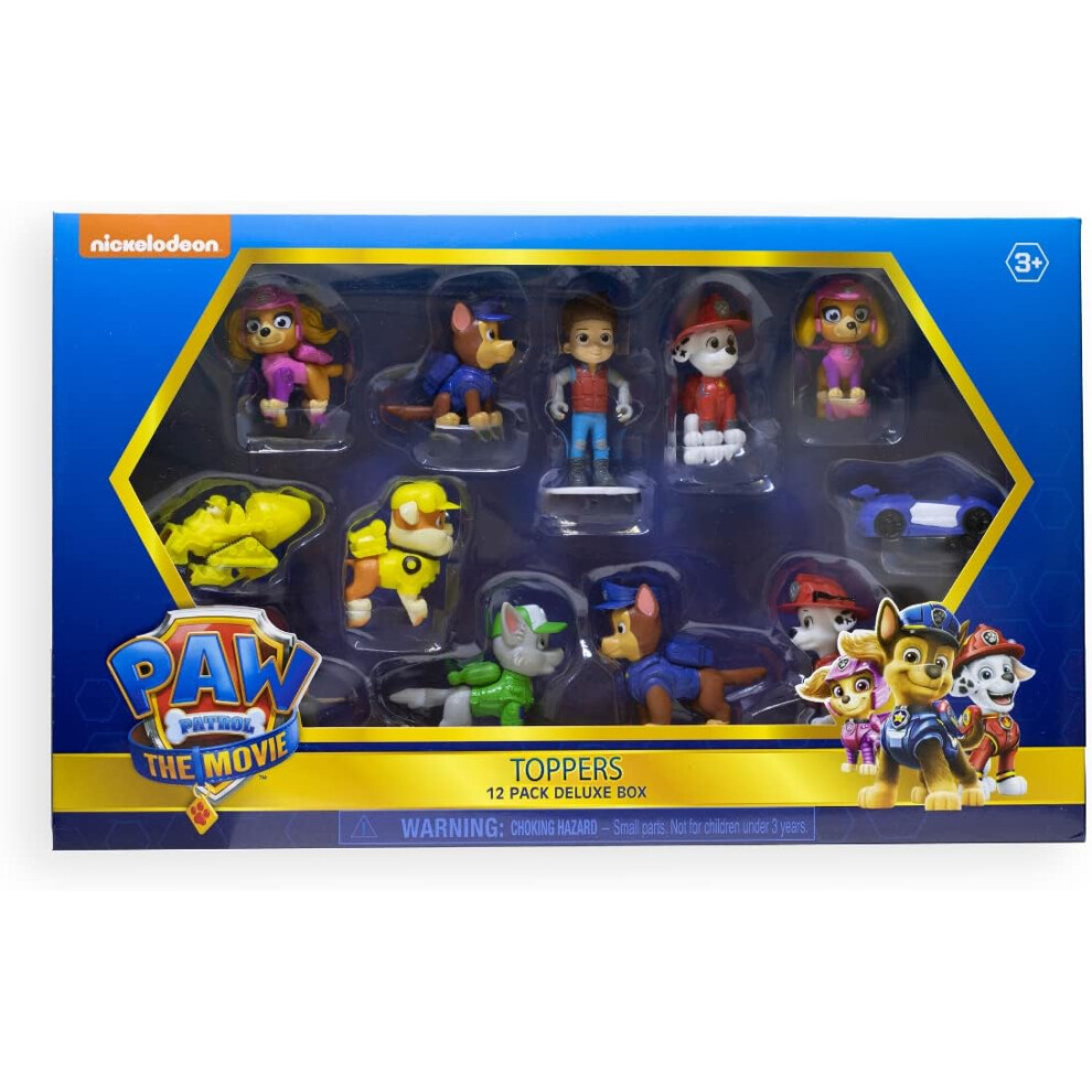 Paw Patrol Toppers 12 Pack Deluxe Box The Movie Nicklodeon