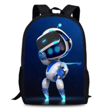 (2) Astro Bot 15 Inch Versatile Backpack With Trendy Print And Comfortable Straps