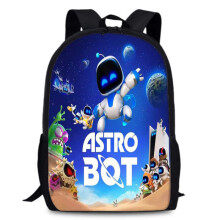 (9) Astro Bot 15 Inch Versatile Backpack With Trendy Print And Comfortable Straps