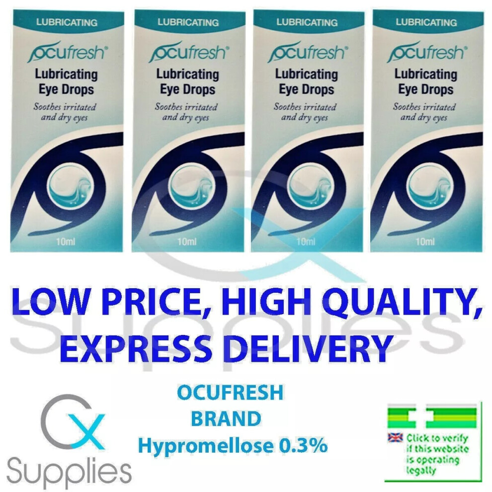 (3 Pack X 10ml) HYPROMELLOSE 0.3% EYE DROPS, 1-12 Bottles