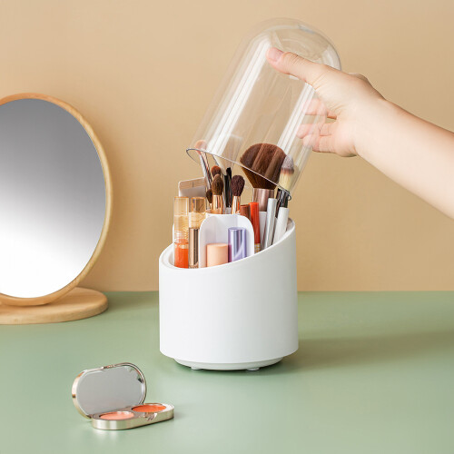 Living And Home Plastic Rotating Makeup Brush Cylinder Case 2