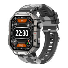 HAMTOD GW55 2.02 inch Screen IP68 Waterproof Smart Watch, Support Bluetooth Call / Heart Rate(Silver Frame)